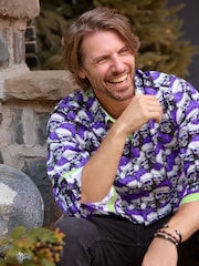 Joe Browns Purple Santa Skull Print Shirt - Image 2 of 8