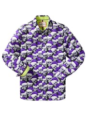 Joe Browns Purple Santa Skull Print Shirt - Image 8 of 8