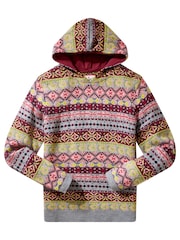 Joe Browns Grey Cozy Fairisle Knit Hooded Jumper - Image 5 of 5