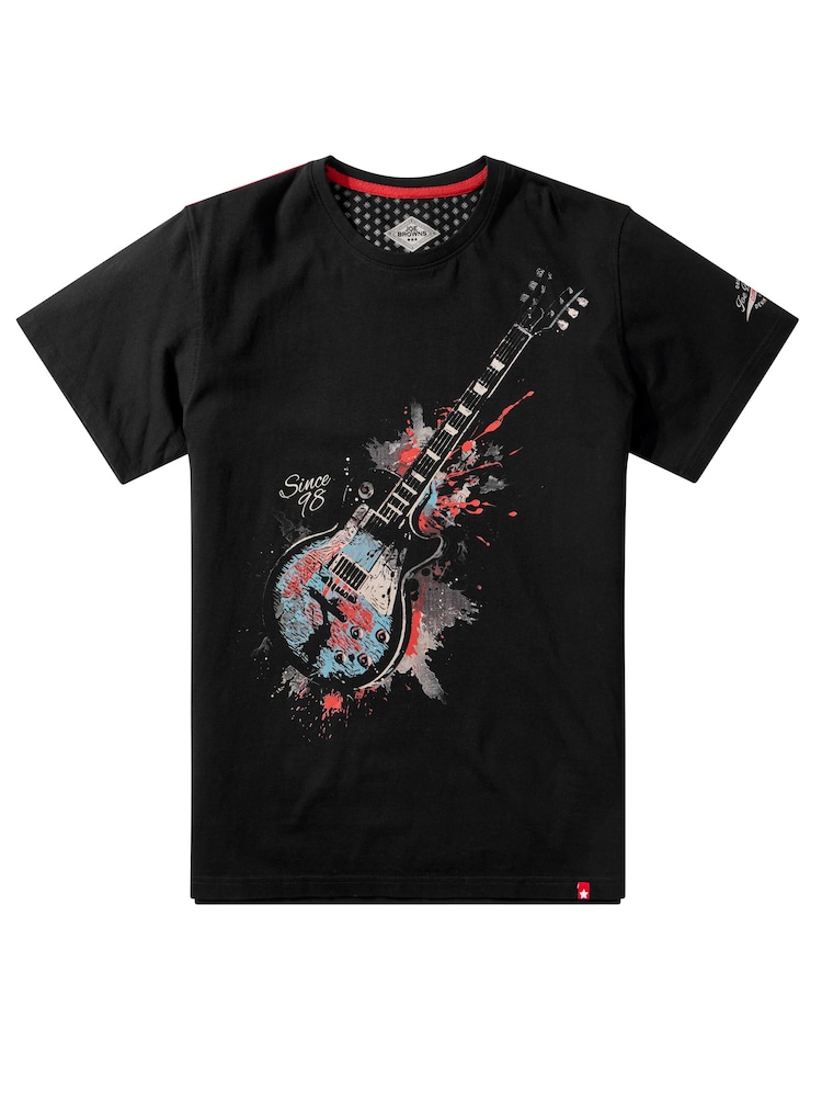 Joe Browns Black Music Inspired Bold Crew Neck T-Shirt - Image 5 of 5 Joe Browns Black Music Inspired Bold Crew Neck T-Shirt - Image 5 of 5