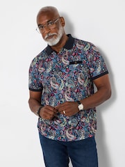 Joe Browns Black Party Paisley Polo Shirt - Image 2 of 8
