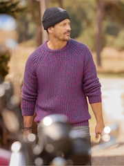 Joe Browns Purple Chunky Rib Knit Jumper - Image 6 of 7