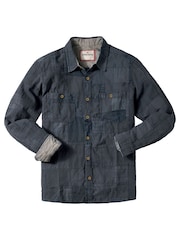 Joe Browns Black Classic Collar Long Sleeve Patch Shirt - Image 5 of 5