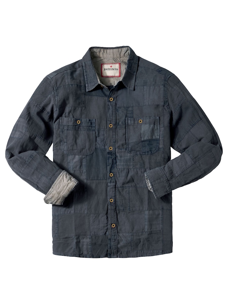 Joe Browns Black Classic Collar Long Sleeve Patch Shirt - Image 5 of 5 Joe Browns Black Classic Collar Long Sleeve Patch Shirt - Image 5 of 5