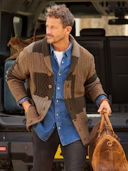 Joe Browns Brown Multi-Pattern Mix & Match Knit Cardigan - Image 6 of 7