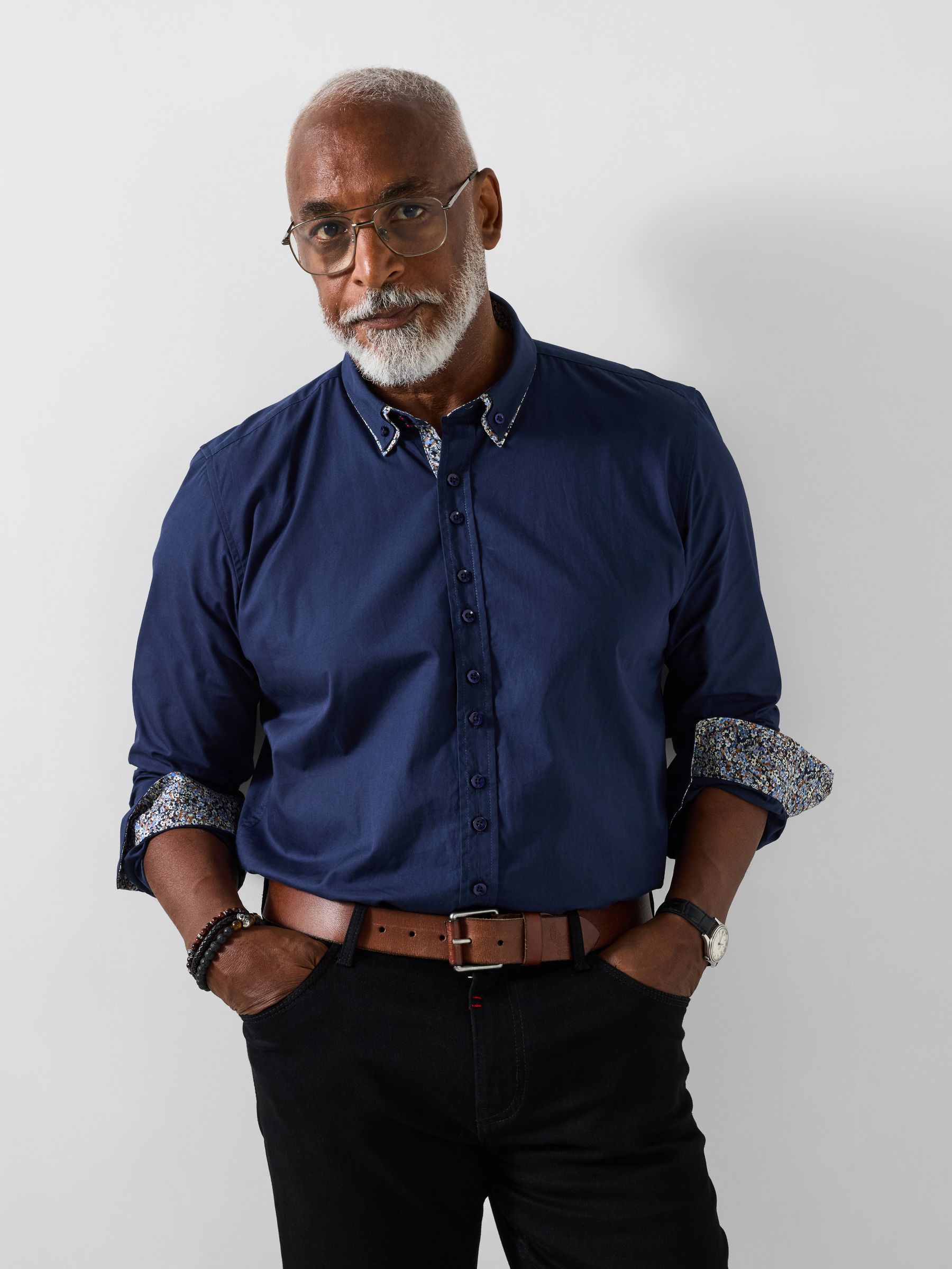 Buy Joe Browns Blue Smart Evening Double Collar Shirt from the