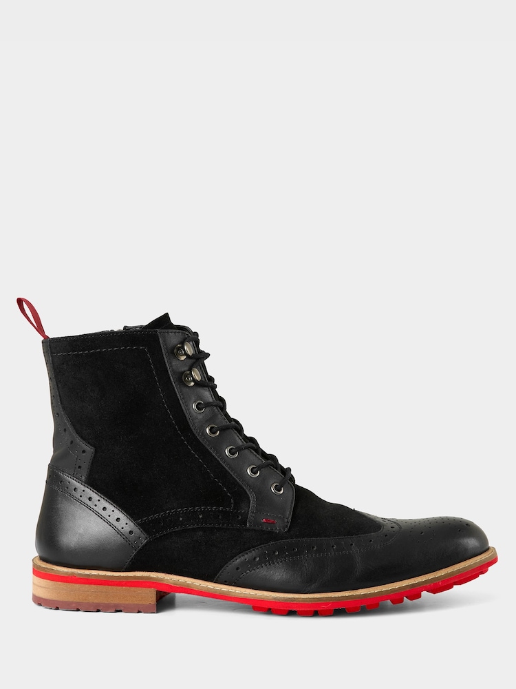 Joe Browns Black Sole And Laced Leather Boots - Image 1 of 5 Joe Browns Black Sole And Laced Leather Boots - Image 1 of 5
