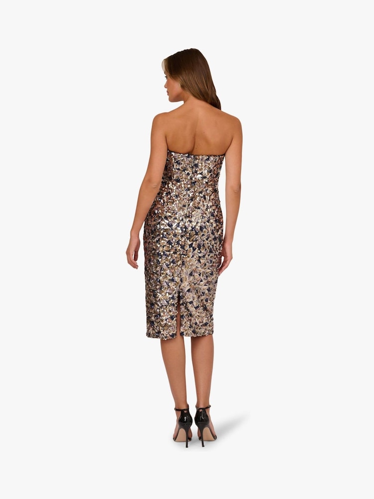 Adrianna By Adrianna Papell Metallic Sequin Dress - Imagen 2 de 6