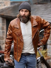 Joe Browns Brown Ride Of Your Life Leather Jacket - Image 1 of 8