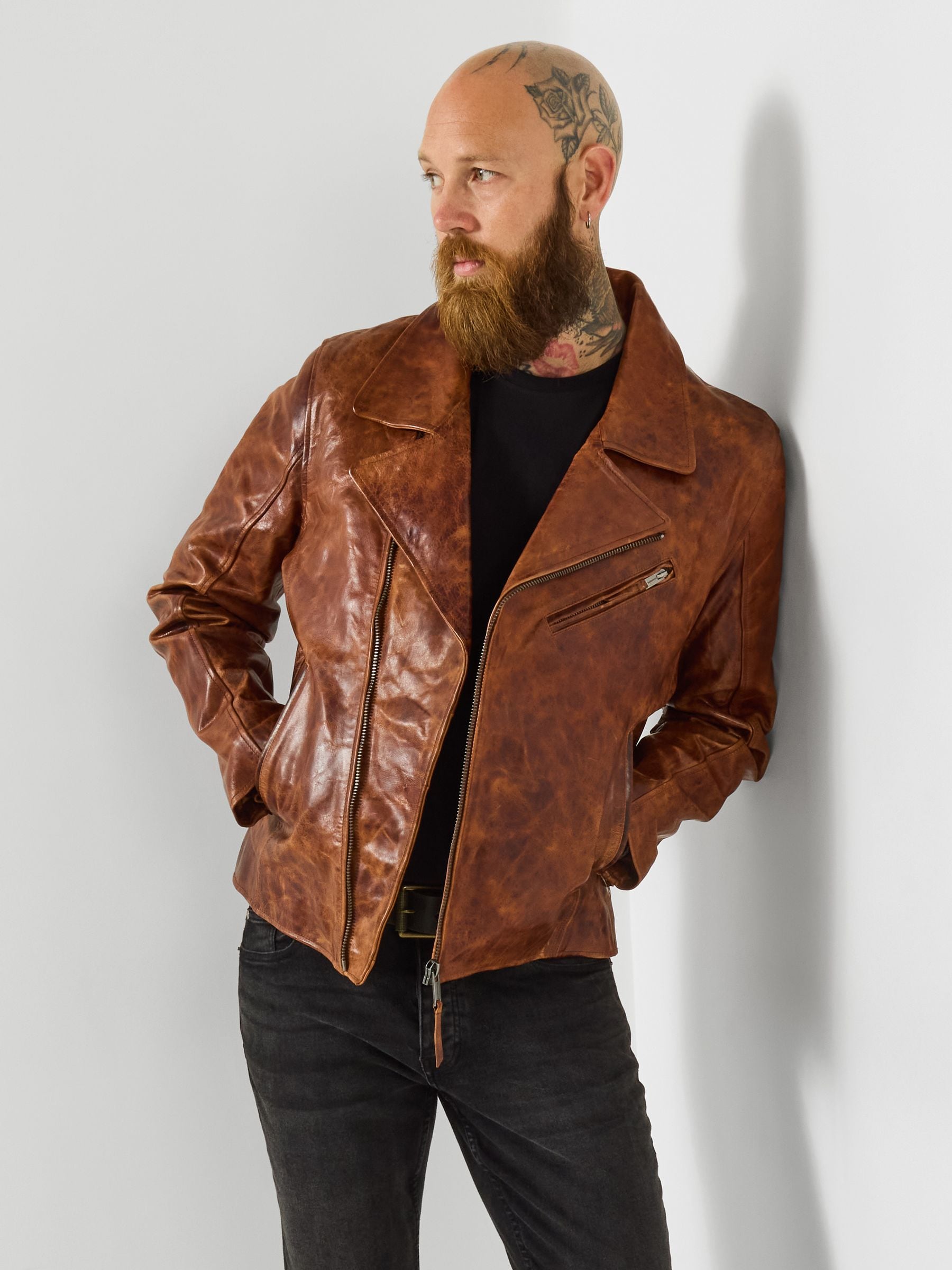 Buy Joe Browns Brown Ride Of Your Life Leather Jacket from Next