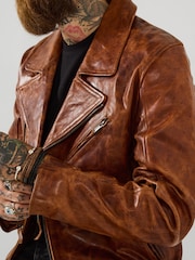 Joe Browns Brown Ride Of Your Life Leather Jacket - Image 3 of 8