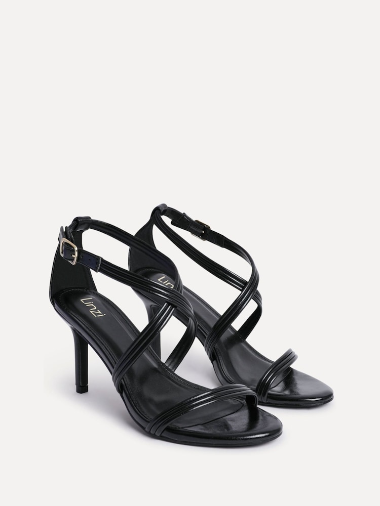 Linzi Black Future Crossover Heeled Sandals - Image 5 of 5