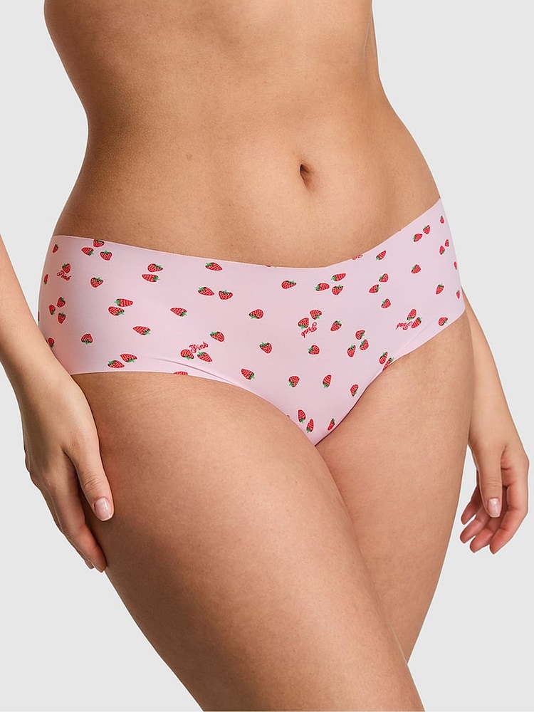Victoria's Secret PINK Pink Tulip Strawberry Print Hipster No Show Knickers - Image 2 of 3