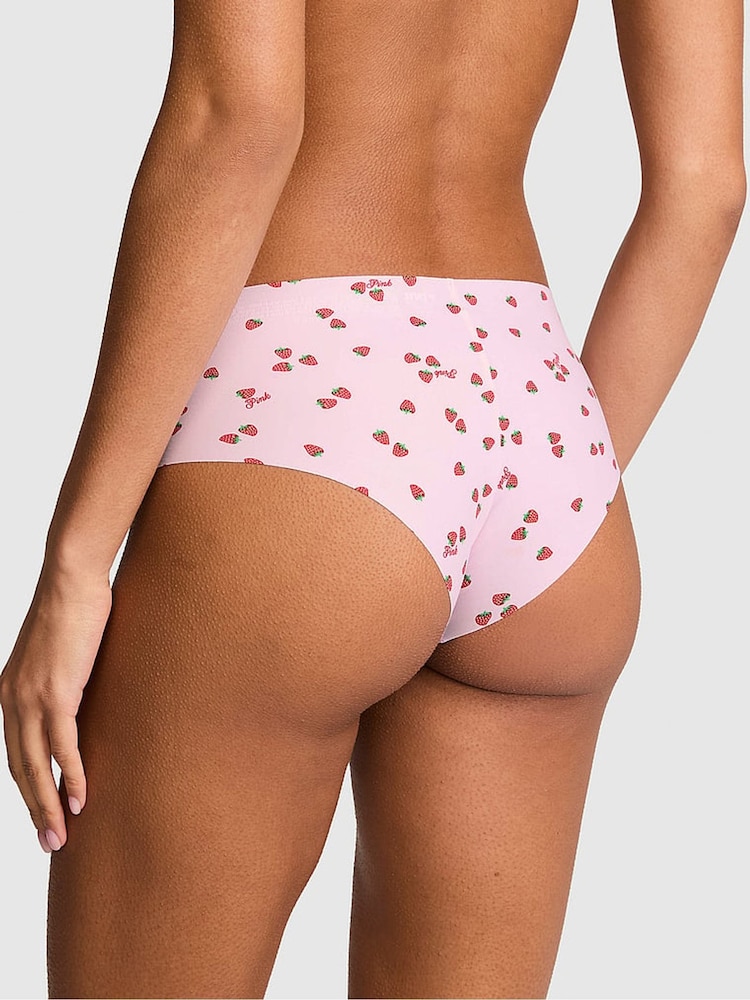 Victoria's Secret PINK Pink Tulip Strawberry Print Cheeky No Show Knickers - Image 2 of 2 Victoria's Secret PINK Pink Tulip Strawberry Print Cheeky No Show Knickers - Image 2 of 2