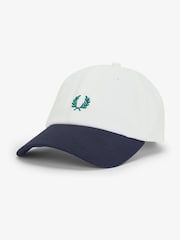 Fred Perry White Blocked Pique Classic Cap - Image 1 of 3
