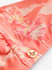 B by Ted Baker Coral Pink Palm Beaded Bandeau Bikini Top With Removable Straps - Bild 4 von 5