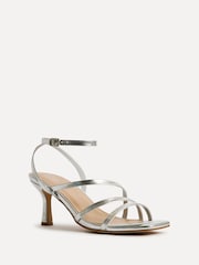 Linzi Silver Reflect Wide Fit Strappy Heeled Sandals - Image 5 of 5