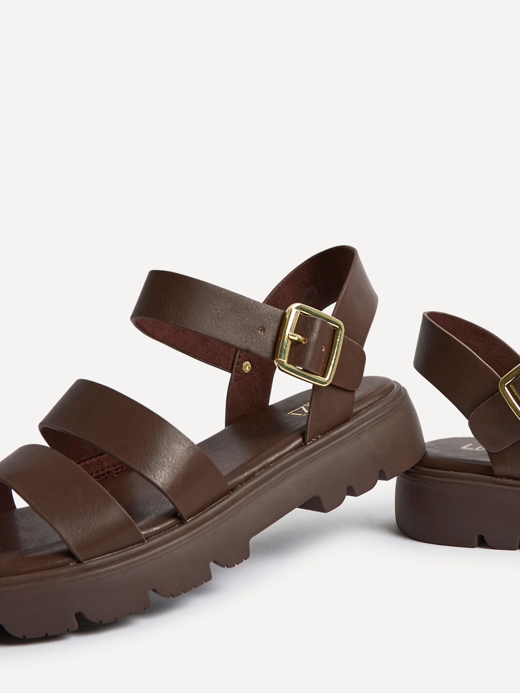 Buy Linzi Brown Tayla Wide Fit Gladiator Style Two Strap Sandals