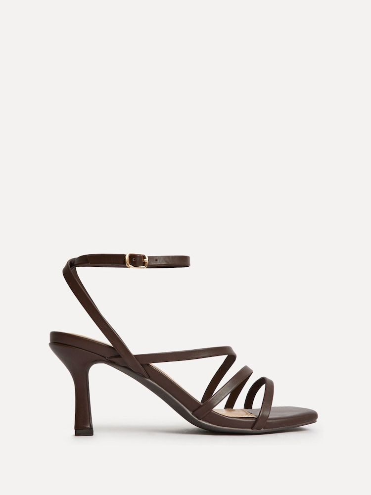 Linzi Brown Reflect Wide Fit Strappy Heeled Sandals - Image 2 of 5