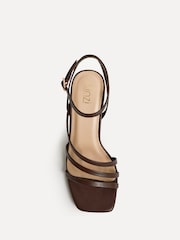 Linzi Brown Reflect Wide Fit Strappy Heeled Sandals - Image 4 of 5