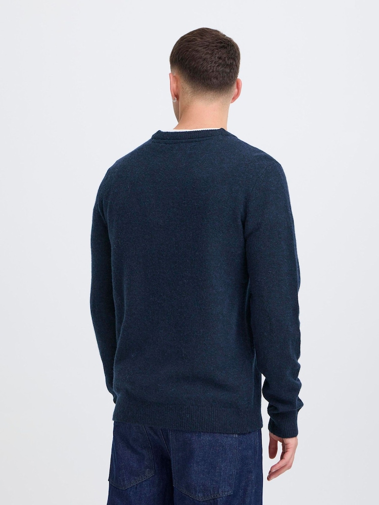 Blend Blue Wool Knitted Cardigan - Image 2 of 5 Blend Blue Wool Knitted Cardigan - Image 2 of 5