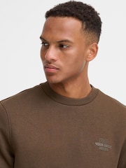 Blend Brown Printed Crew Neck Jumper - Image 4 of 5