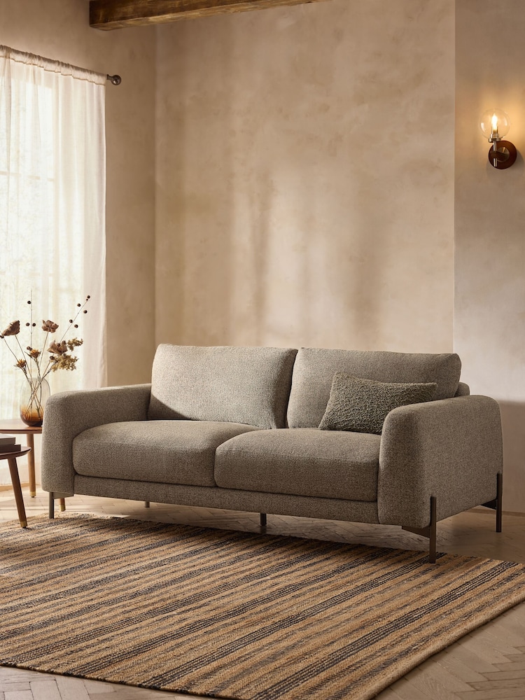 Chunky Marl Olive Green Landon 3 Seater Sofa - Image 1 of 10