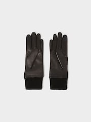 Osprey London The Ada Leather Black Gloves - Image 2 of 5