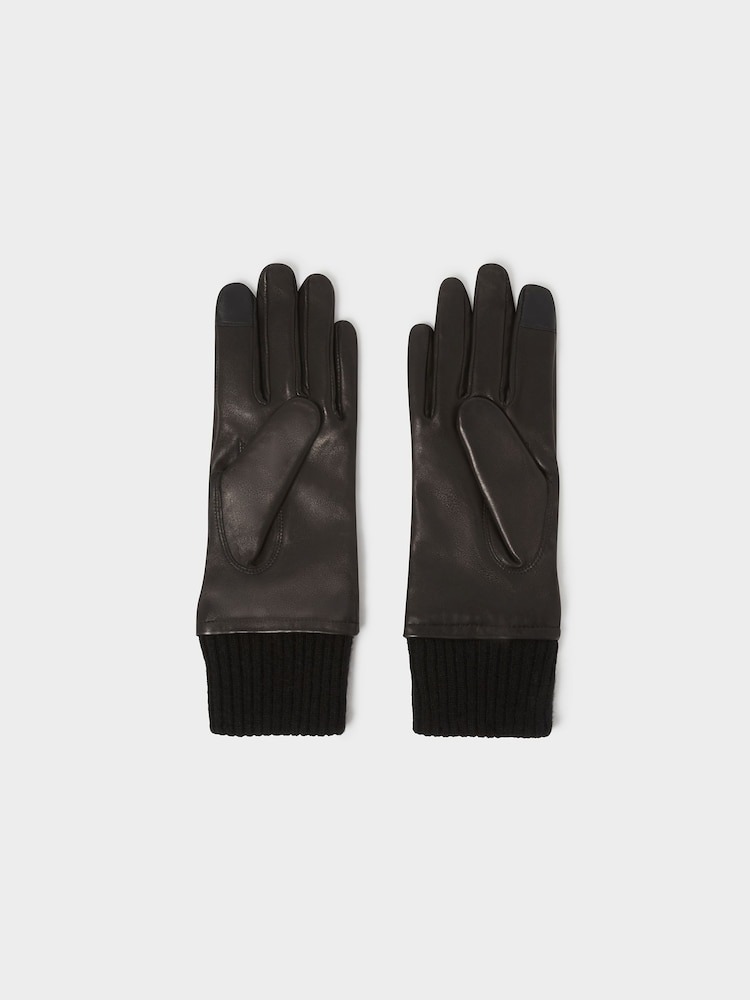 Osprey London The Ada Leather Black Gloves - Image 2 of 5 Osprey London The Ada Leather Black Gloves - Image 2 of 5