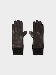 Osprey London The Ada Leather Black Gloves - Image 3 of 5