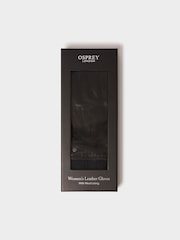 Osprey London The Ada Leather Black Gloves - Image 4 of 5