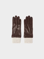 Osprey London The Ada Leather Brown Gloves - Image 3 of 5