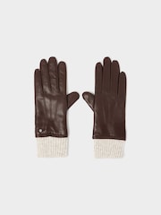 Osprey London The Ada Leather Brown Gloves - Image 4 of 5