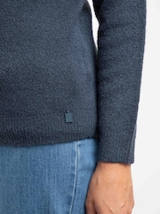 Weird Fish Blue Arelia Ikat Knitted Jumper - Image 5 of 8