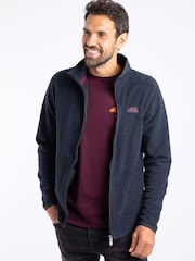 Weird Fish Blue Marl Merrill Full Zip Textured Fleece - Image 2 of 8