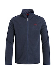 Weird Fish Blue Marl Merrill Full Zip Textured Fleece - Image 7 of 8