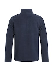 Weird Fish Blue Marl Merrill Full Zip Textured Fleece - Image 8 of 8