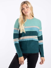 Weird Fish Blue Chiltern Intarsia Knitted Jumper - Image 3 of 7