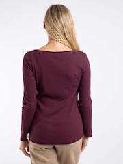 Morado - Weird Fish Maine Ribbed Outfitter T-Shirt - Imagen 2 de 7