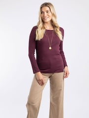 Morado - Weird Fish Maine Ribbed Outfitter T-Shirt - Imagen 3 de 7