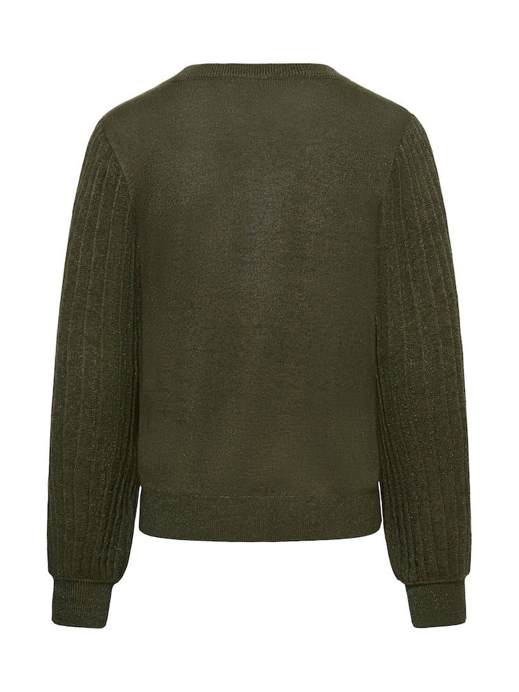 Kaffe Green KAregina Pleated Long Sleeve Jumper - Image 6 of 6 Kaffe Green KAregina Pleated Long Sleeve Jumper - Image 6 of 6