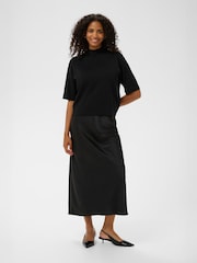 Kaffe Black KAregina High Neck Short Sleeve Jumper - Image 3 of 5