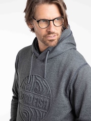 Weird Fish Black Perranporth Embossed Grindle Hoodie - Image 4 of 7