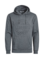 Weird Fish Black Perranporth Embossed Grindle Hoodie - Image 6 of 7