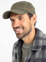 Weird Fish Bowers Green Waxed Canvas Cap - Imagen 3 de 6