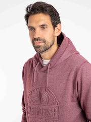 Weird Fish Red Perranporth Embossed Grindle Hoodie - Image 3 of 7