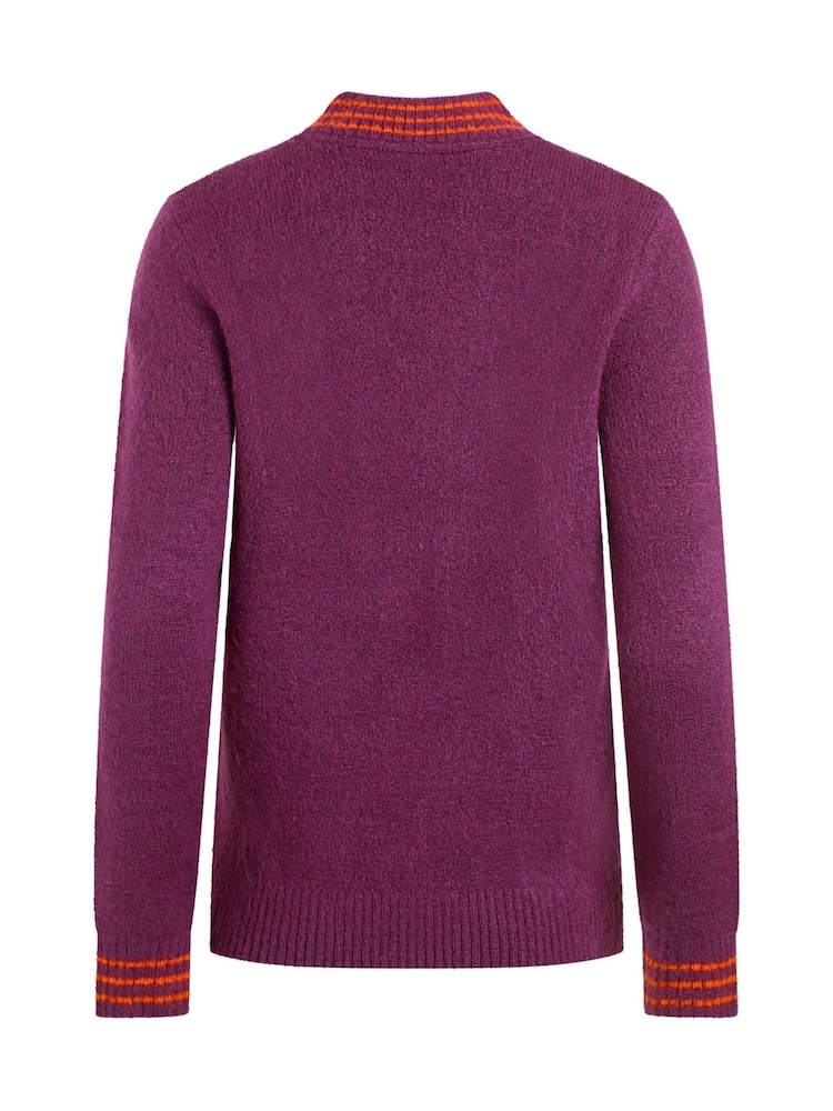 Weird Fish Purple Dawkins Tipped Jumper - Image 8 of 8 Weird Fish Purple Dawkins Tipped Jumper - Image 8 of 8