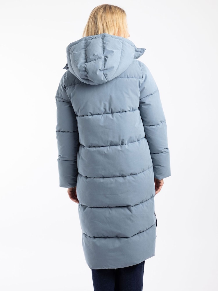 Weird Fish Blue Kenley Heavyweight Longline Duvet Coat - Image 2 of 9 Weird Fish Blue Kenley Heavyweight Longline Duvet Coat - Image 2 of 9