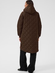 Kaffe Brown BP Tilla Hooded Quilted Coat - Image 2 of 5