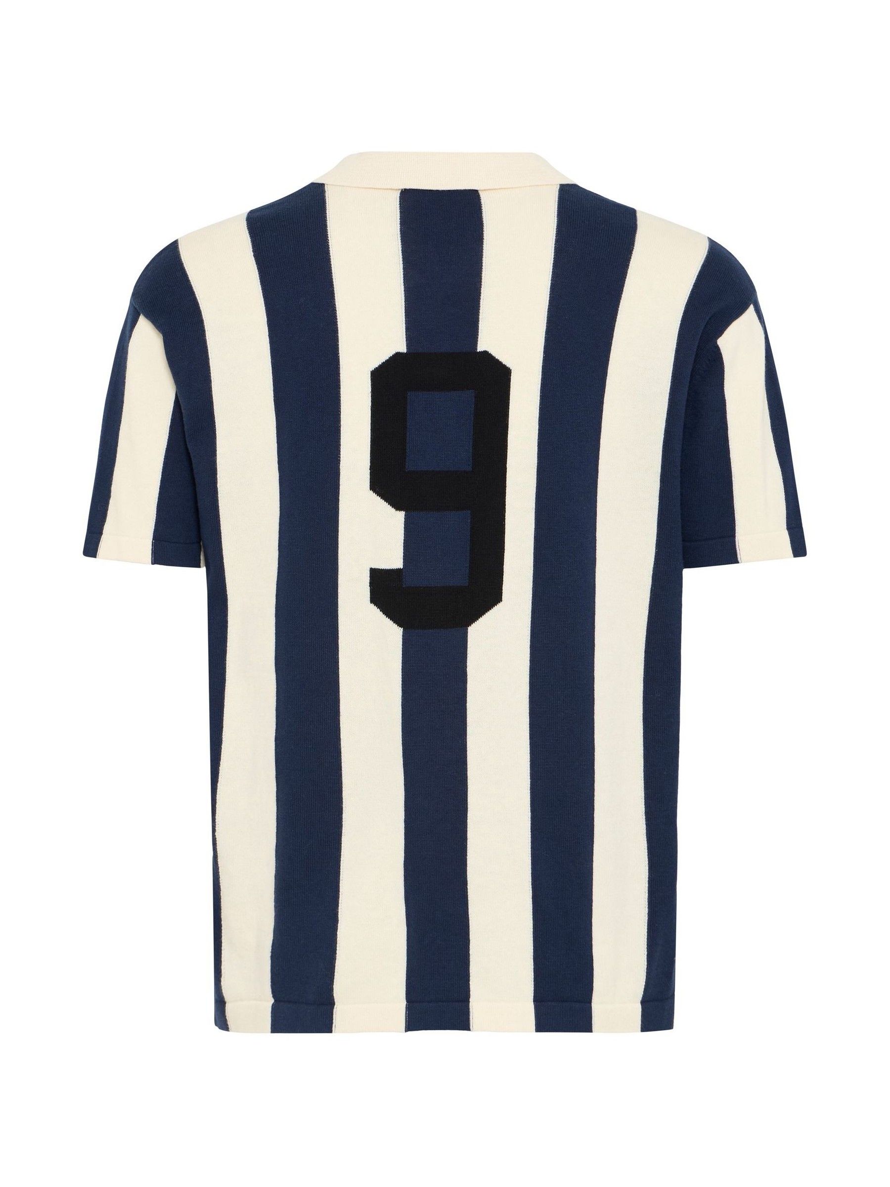 Buy Casual Friday White Cffootball Striped Knitted Football Polo